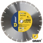 Алмазный диск по бетону и камню 350x10х25,4 мм GRAFF серия "Master"