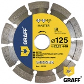 Алмазный диск по бетону и камню 125x10х22,23 мм GRAFF серия "Master"