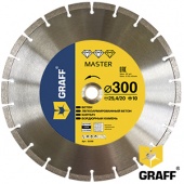 Алмазный диск по бетону и камню 300x10х24,5/20 мм GRAFF серия "Master"