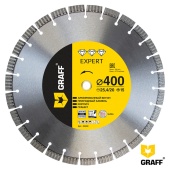 Алмазный диск по армированному бетону и камню 400x15х25,4/20  мм GRAFF серия "Expert"